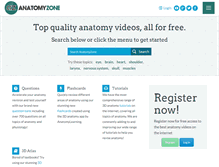 Tablet Screenshot of anatomyzone.com